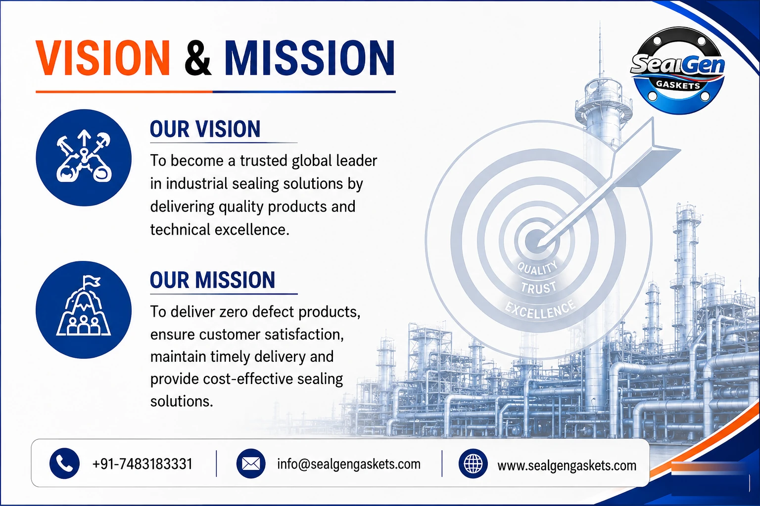 SealGen Gaskets vision and mission