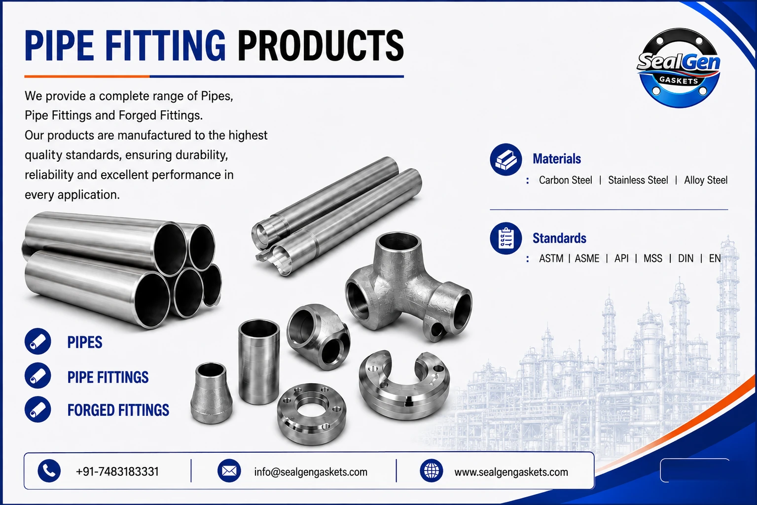 Pipes, Fittings & Forged Fittings