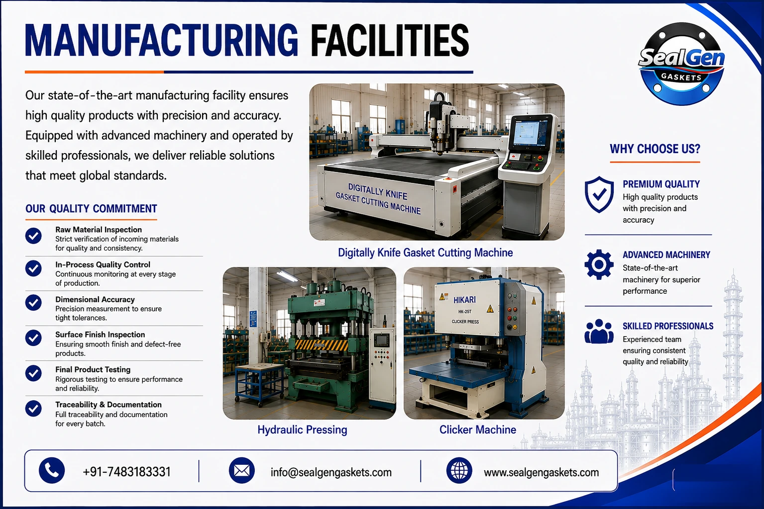 SealGen Gaskets gasket cutting facilities